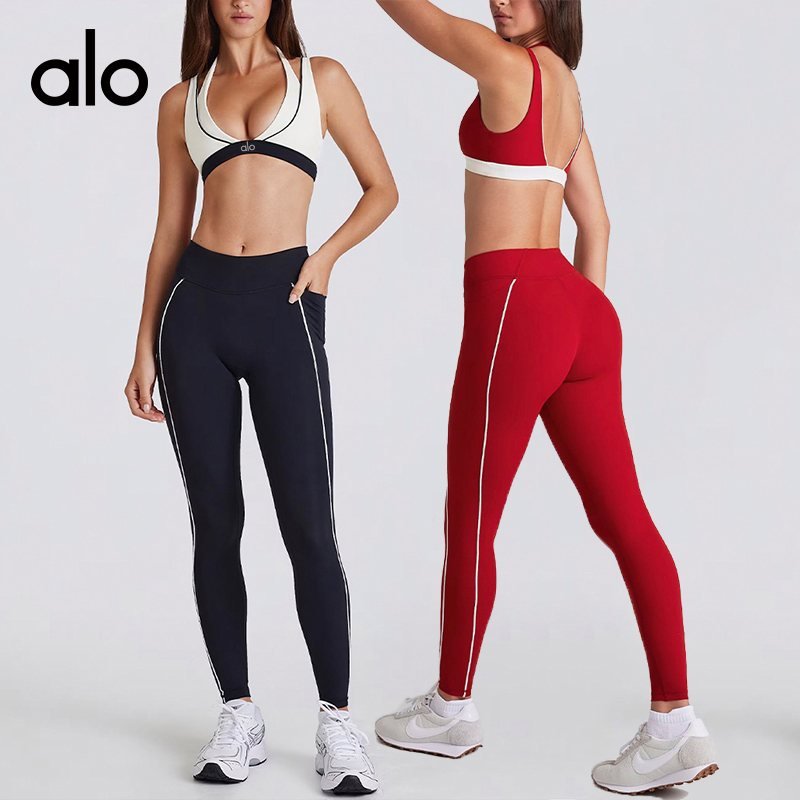 White Alo Yoga Bra: Training & Studio Performance Fit