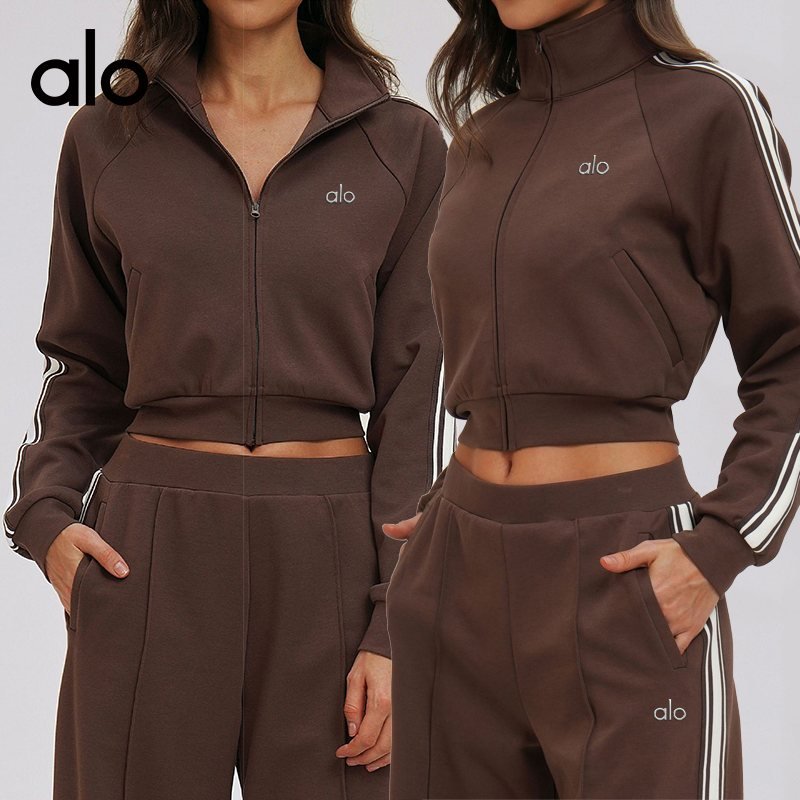 Alo Accolade jacket lounge brown yoga