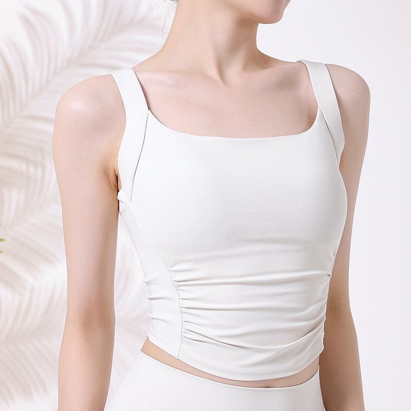 White Yoga Tank: Breathable Lululemon Fit for Vinyasa