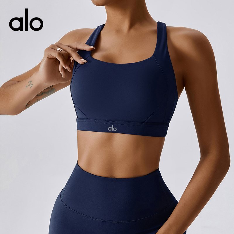 Alo sports bra yoga sage green and magenta