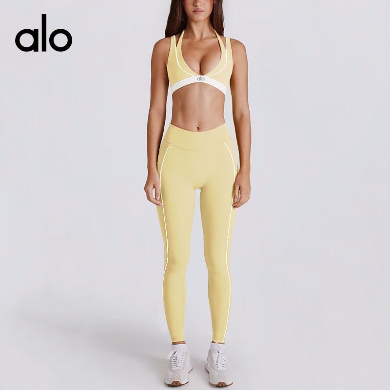 Alo sports bra training white yoga