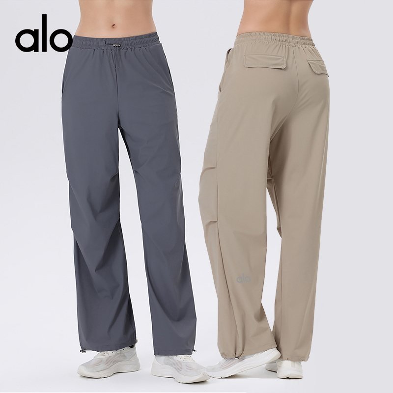 Alo Leggings aloyoga casual sports trousers fitness pants training yoga clothes loose wide-leg overalls