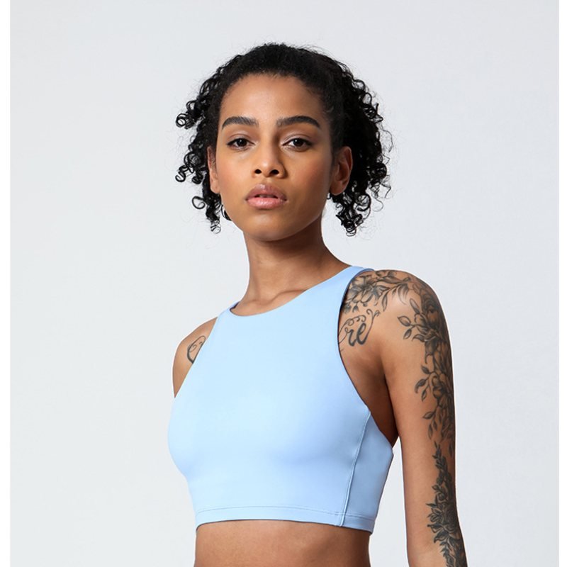 Lululemon sports bra training light blue yoga