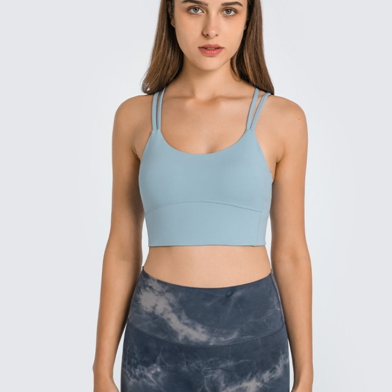 Lululemon sports bra yoga light blue