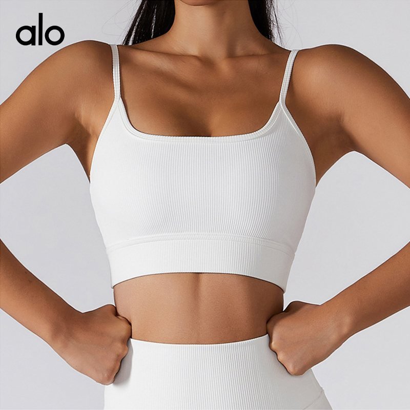 Alo White Sports Bra: Premium Support for Yoga Practice