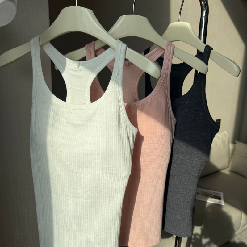 Alo Tank Top Aloyoga Women s Summer I-Belt Bra Pad Integrated Cup Beautiful Back Sports Fitness Yoga Vest