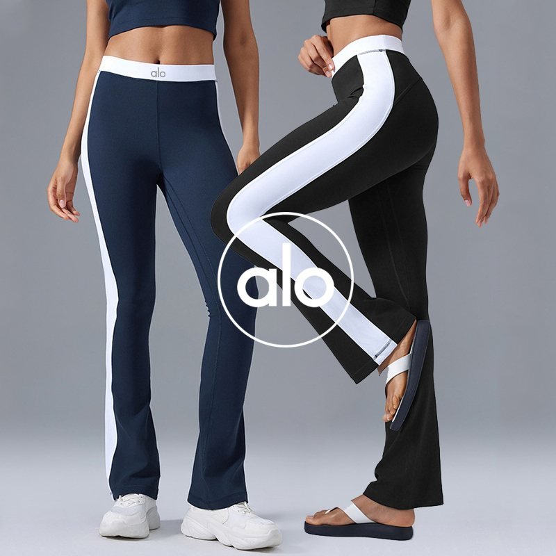 Alo leggings yoga navy white