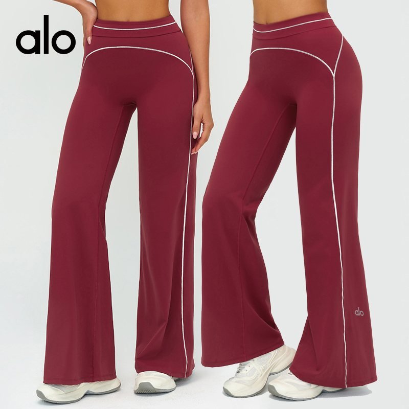 Alo leggings yoga burgundy and pink