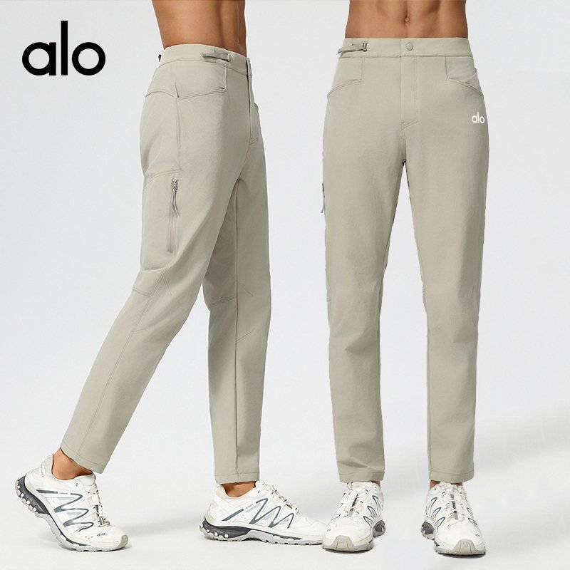 Alo men s bottoms everyday light gray and navy yoga