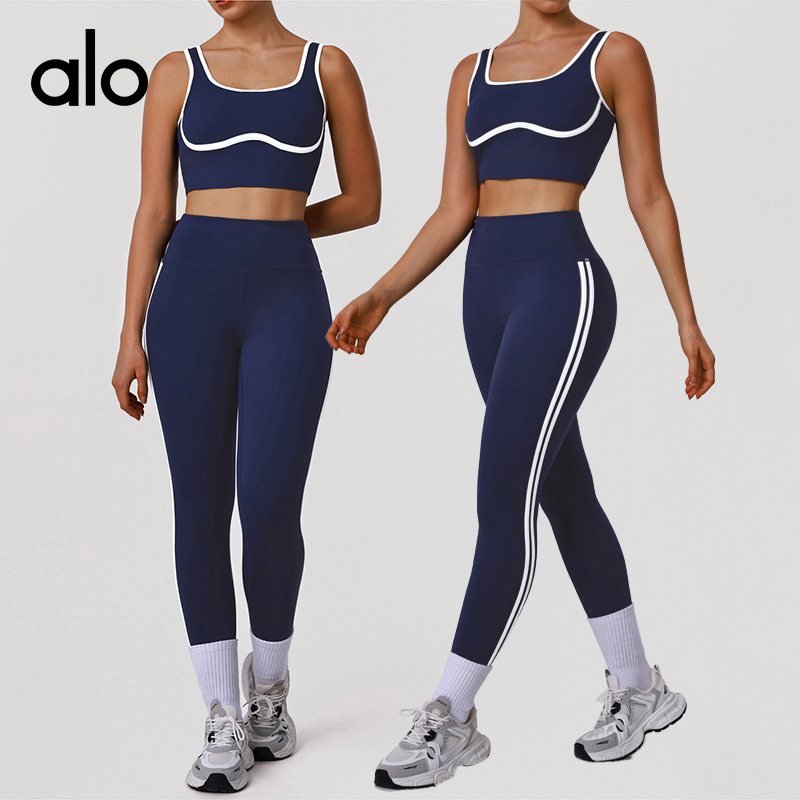 Alo tank studio navy yoga