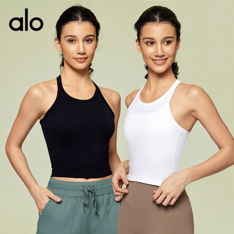 Alo Gray Tank Yoga Top for Studio Practice and Calm