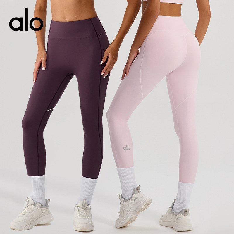 Alo Airlift leggings training pink plum red yoga