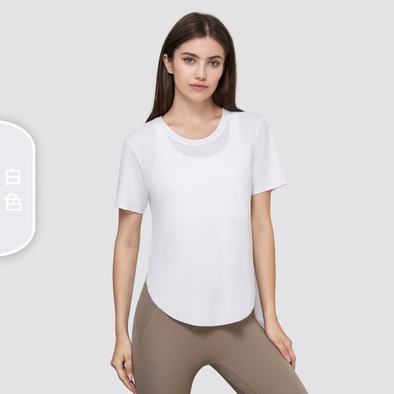 Lululemon t-shirt everyday white light blue yoga