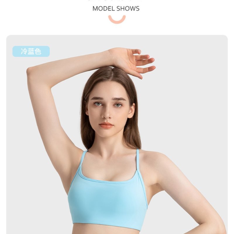 Lululemon sports bra yoga light blue