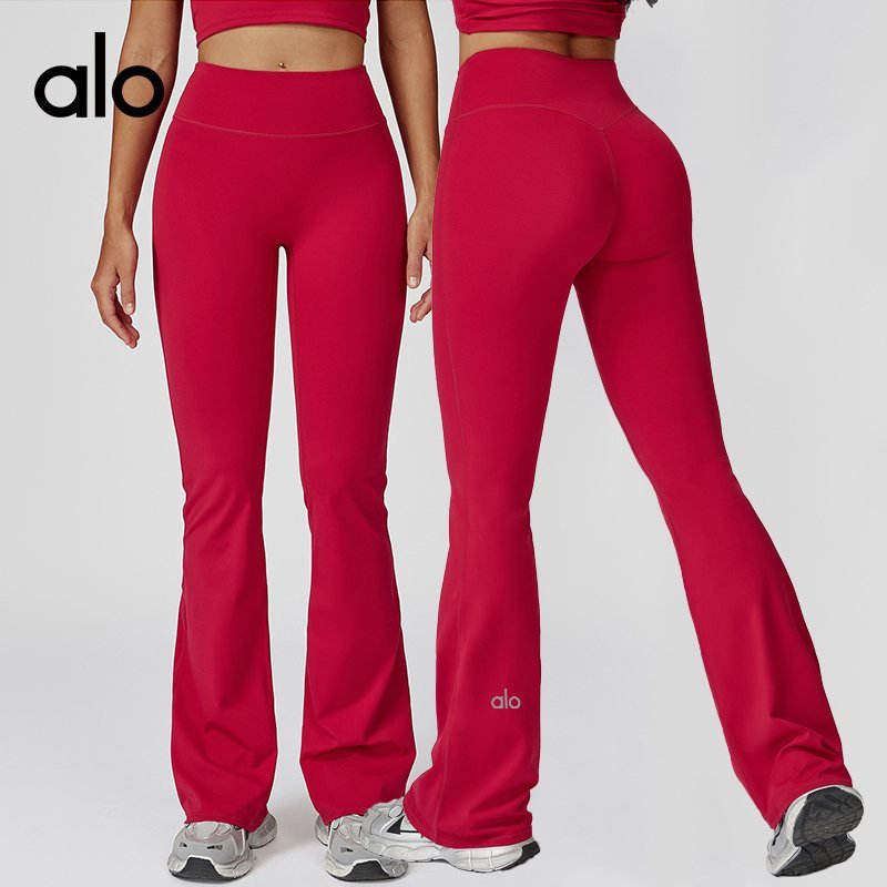 Alo Leggings aloyoga high waist yoga tight wide leg flared pants running sports fitness bootcut