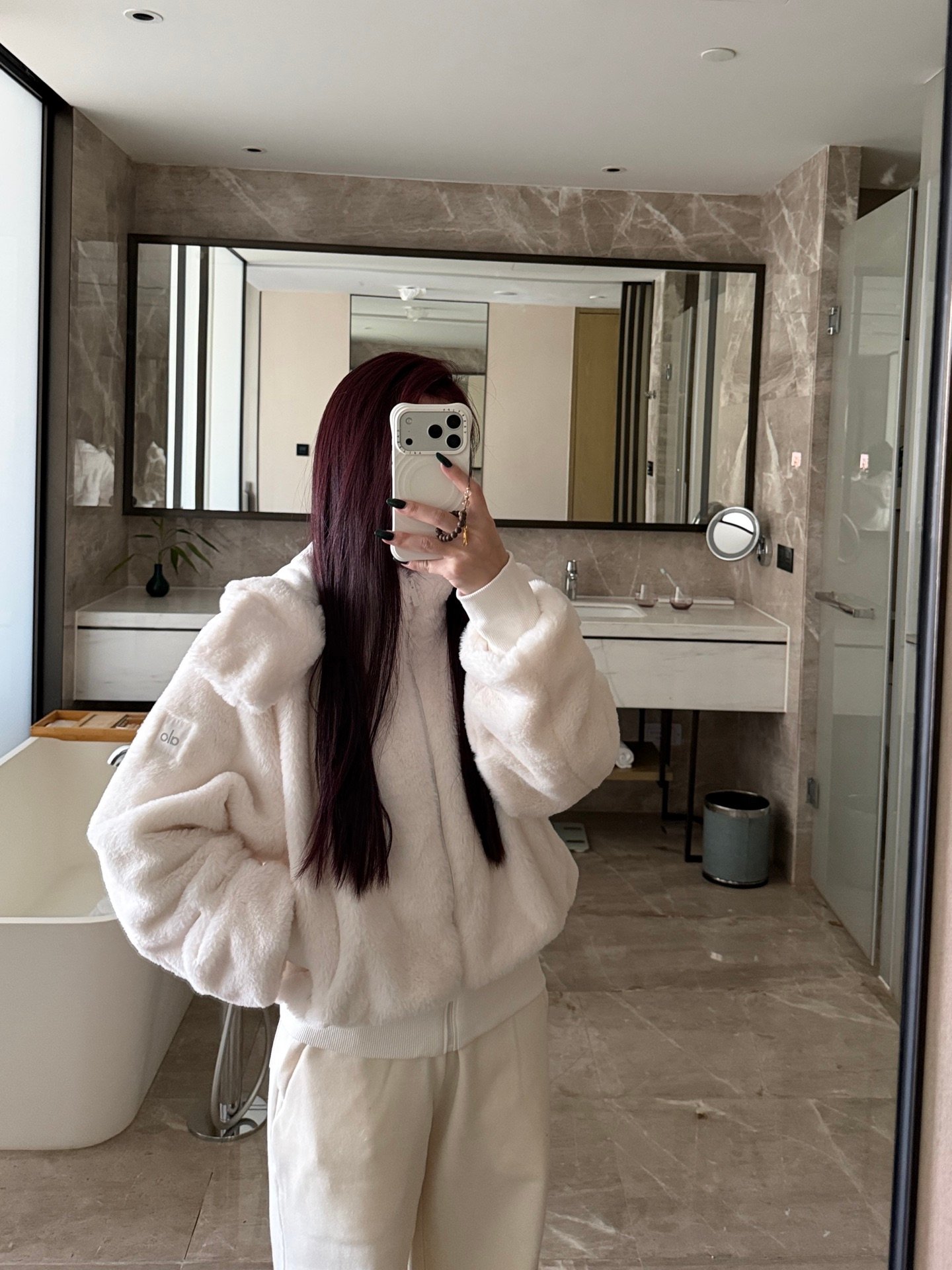 Alo jacket lounge off-white yoga