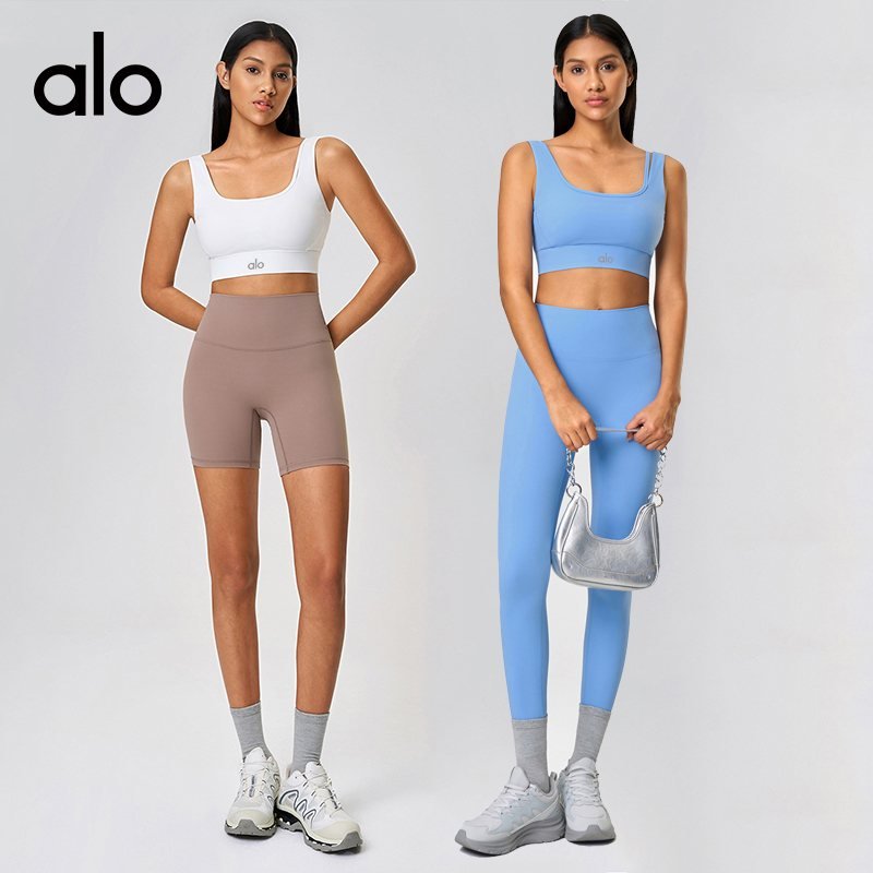 Alo Pink Sports Bra: High-Support Yoga Fit