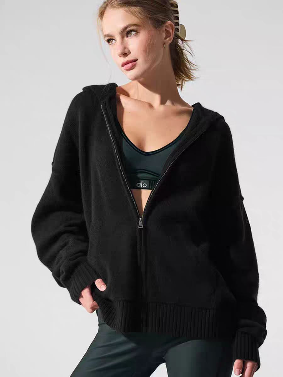 Alo jacket lounge black yoga