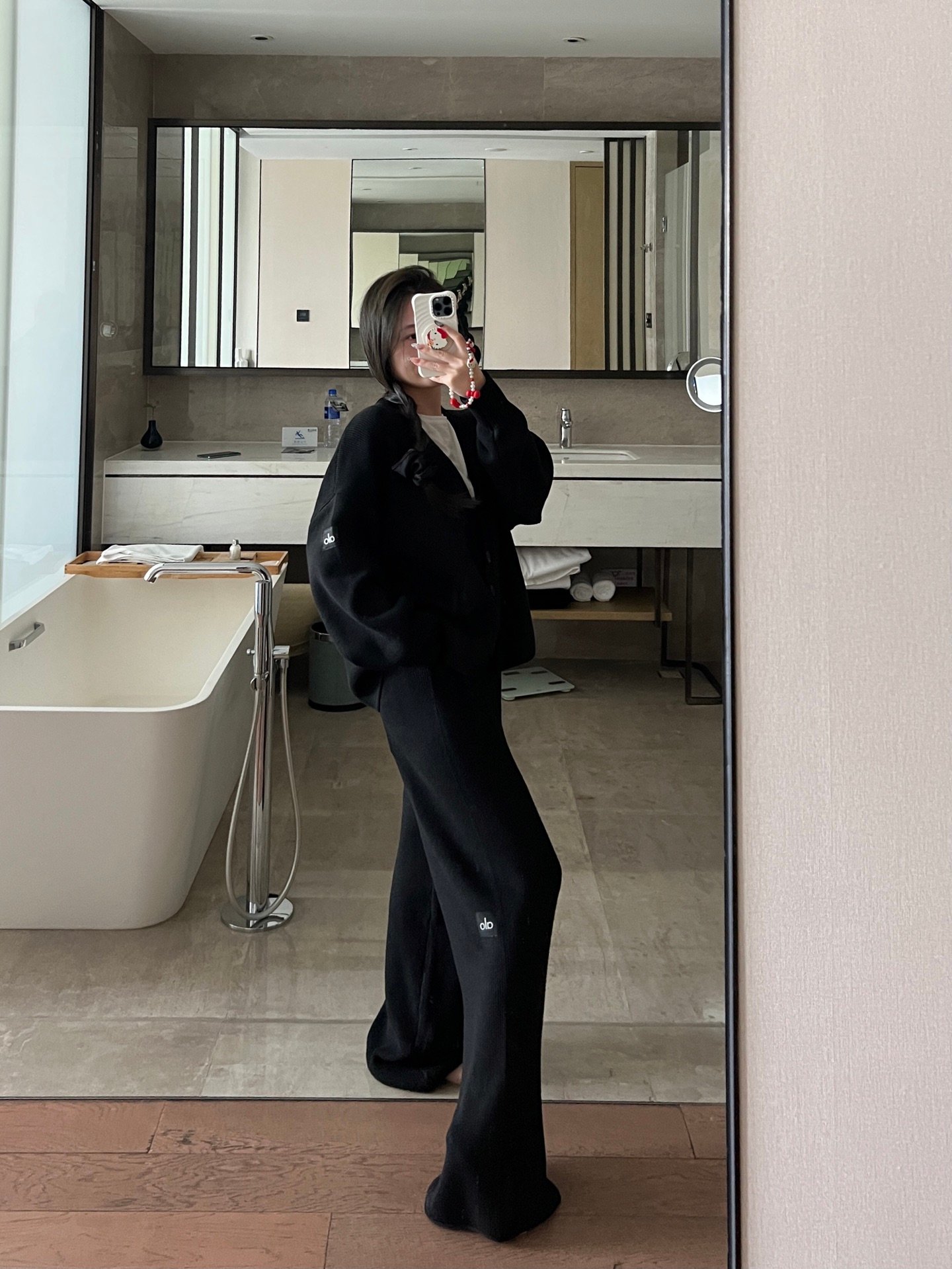 Alo jacket lounge black yoga