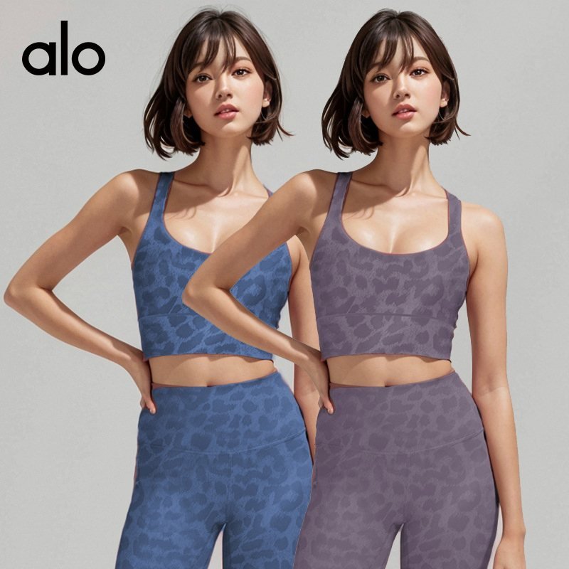 Alo tank studio blue yoga