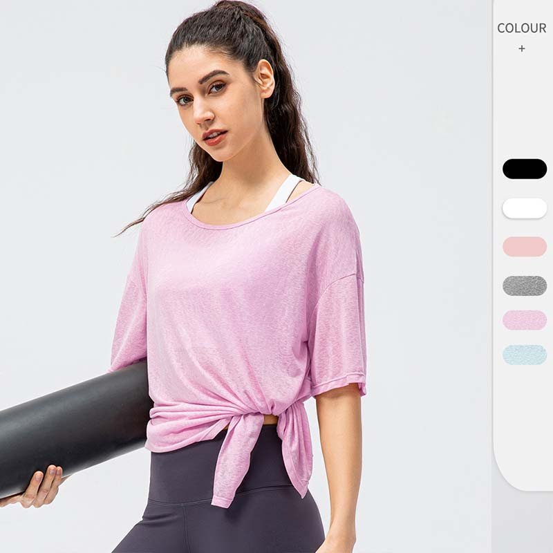 Lululemon t-shirt yoga pink