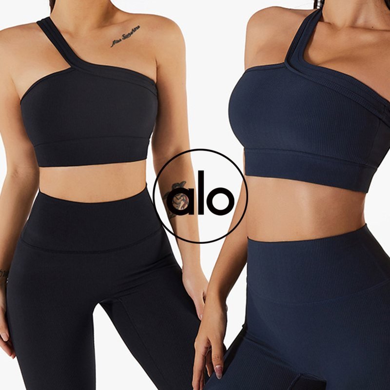 Alo sports bra training navy yoga