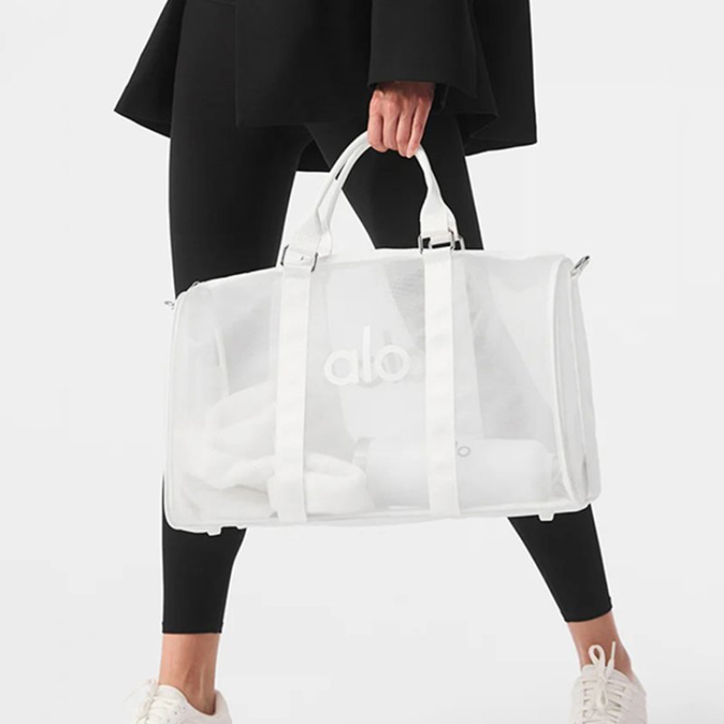 Alo accessories aloyoga transparent mesh bag mainly yoga fitness bag sports women s bag outdoor fitness bag travel cross-body