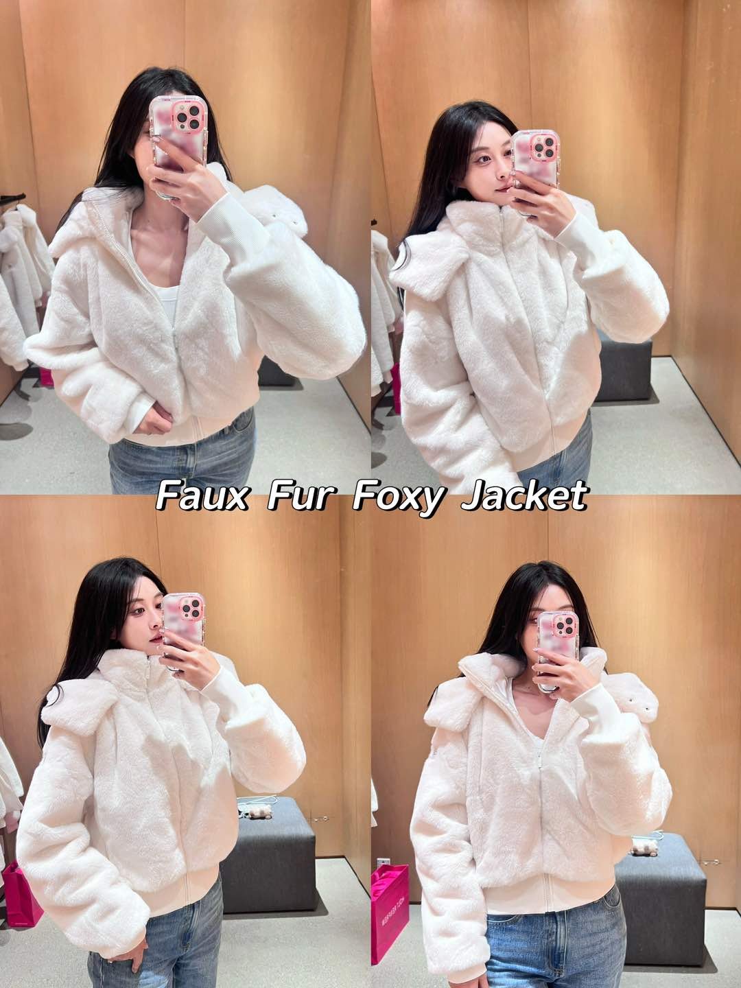 Alo Faux Fur Foxy Jacket everyday white yoga