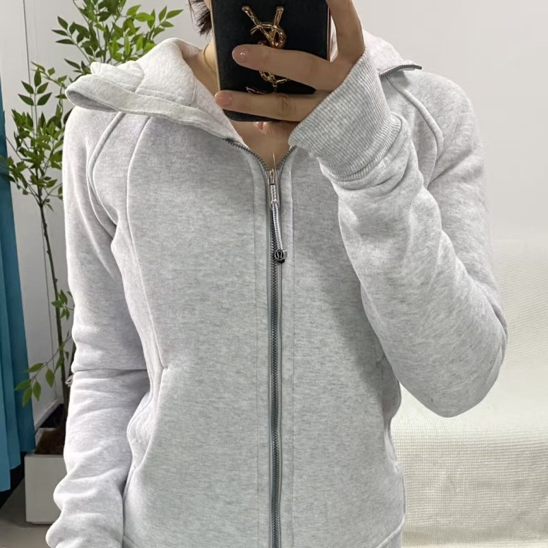 Mottled Light Gray Scuba Lounge Jacket Yoga Fit