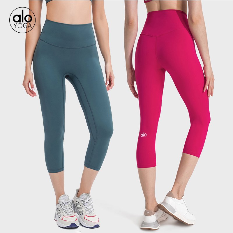 Alo capri yoga blue green pink teal