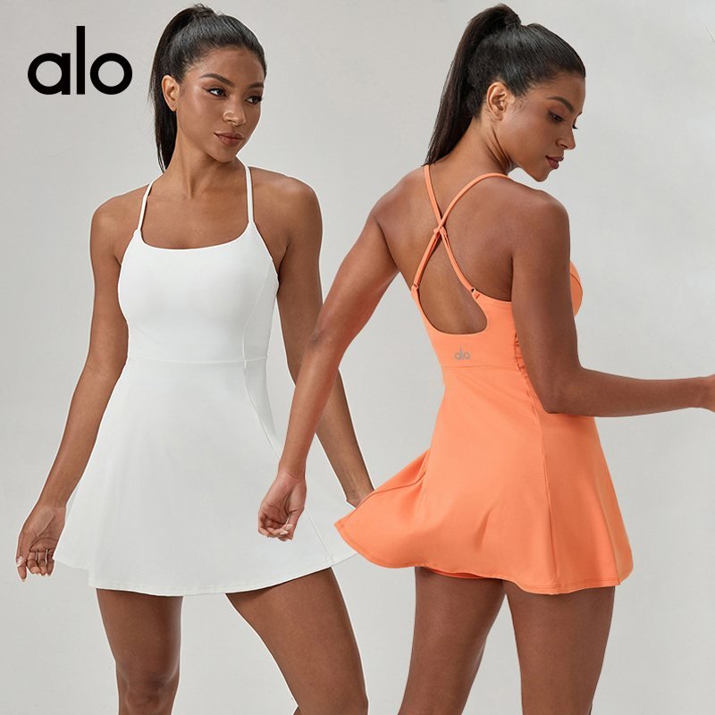 White Alo Training Skirt: Breathable Fit for Yoga & Beyond