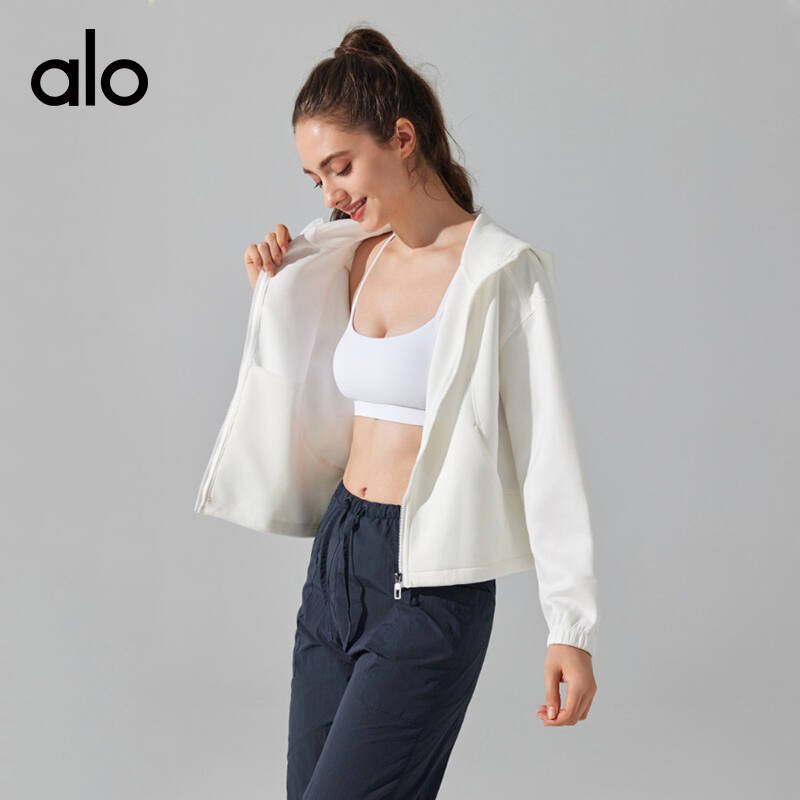 Alo jacket everyday brown and dusty pink yoga