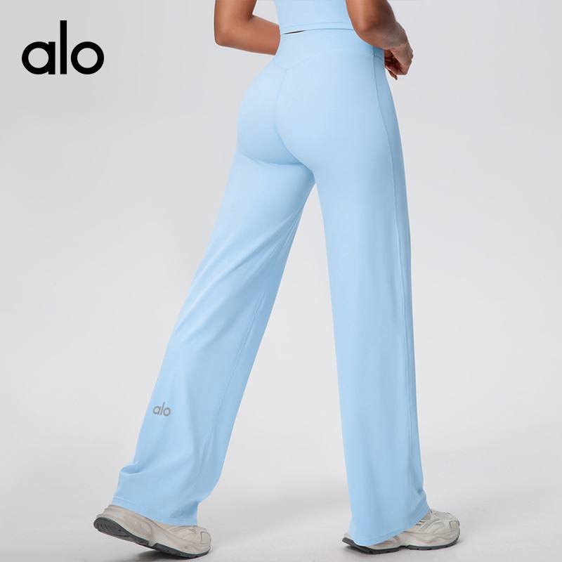 Alo leggings lounge blue magenta brown yoga