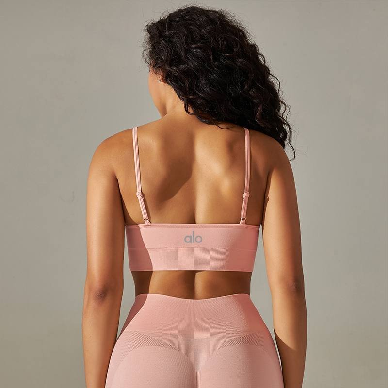 Alo sports bra yoga gray