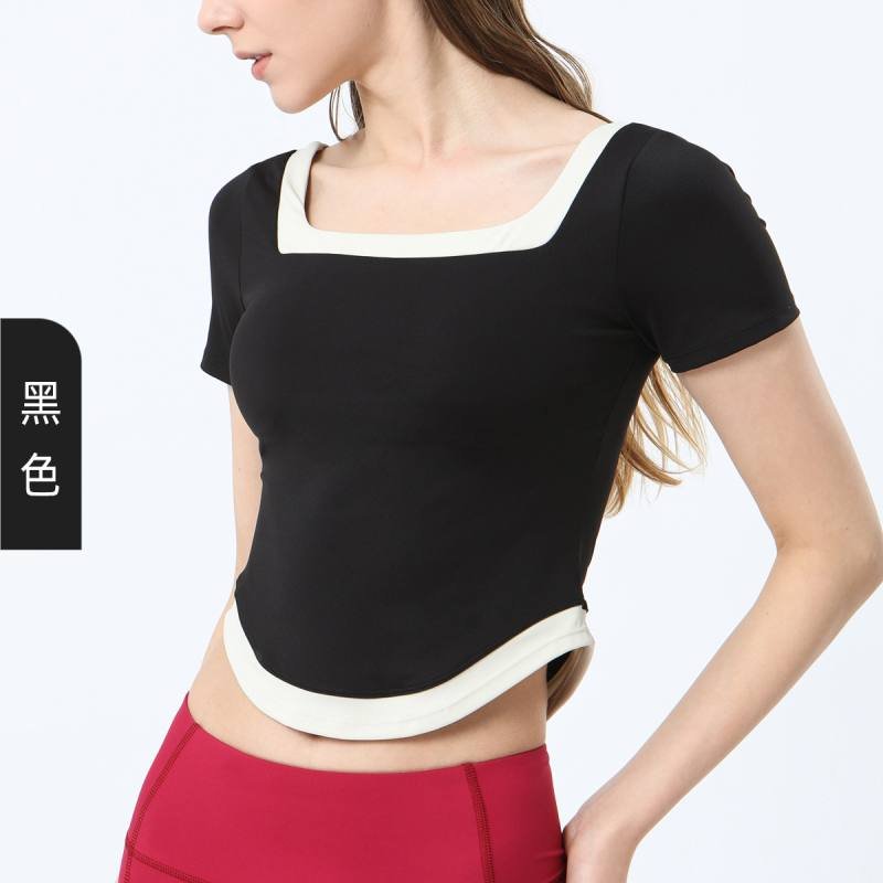 Camiseta Lululemon yoga crema claro y verde salvia