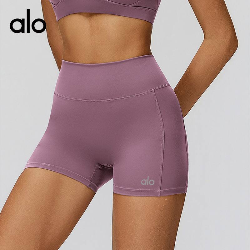 Short de yoga Alo bleu et mauve