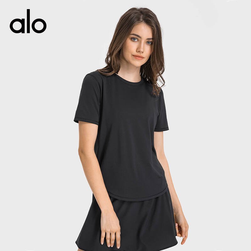 Alo t-shirt everyday white green lavender yoga