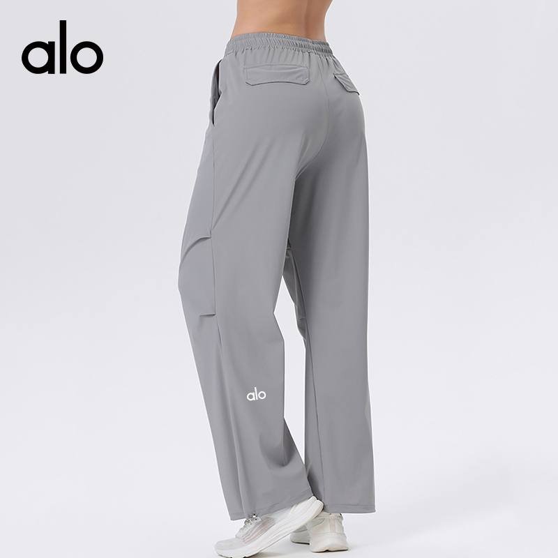 Alo Leggings aloyoga casual sports trousers fitness pants training yoga clothes loose wide-leg overalls