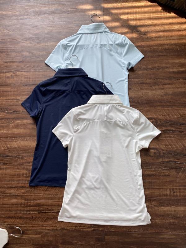 Lululemon Quick-Dry t-shirt training white navy light blue