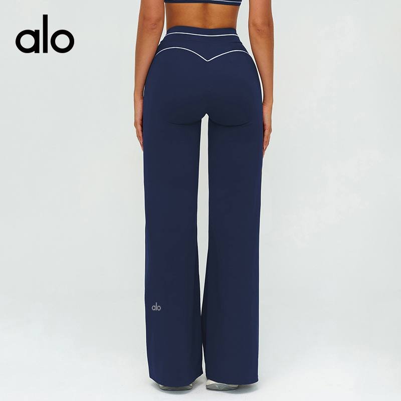 Alo leggings yoga burgundy and pink