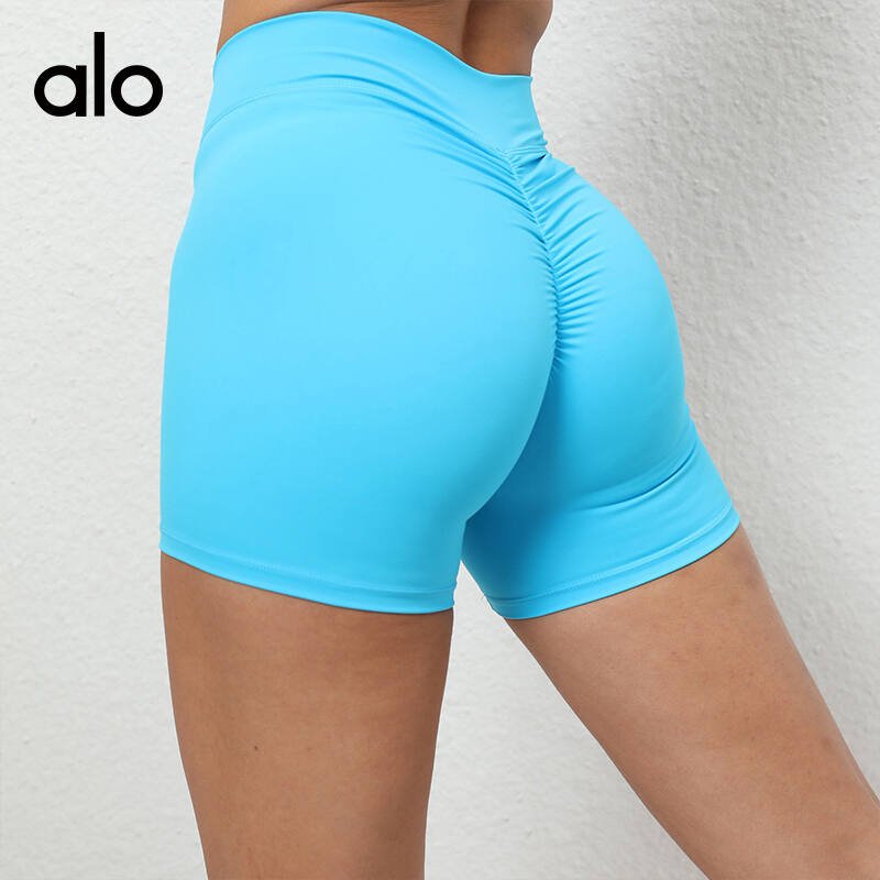 Short de yoga Alo rose et bleu