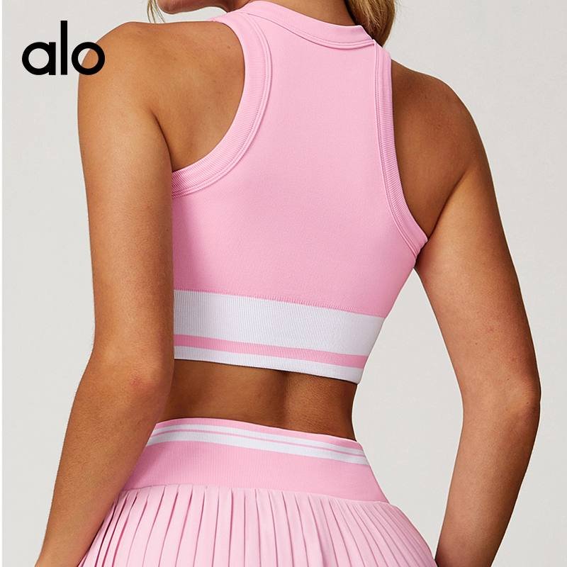 Alo camiseta de entrenamiento rosa claro
