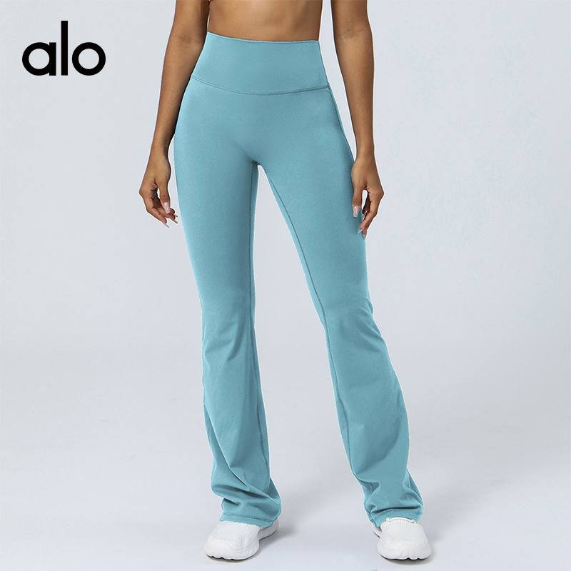 Alo Leggings aloyoga nude tight-fitting hip-lifting high-waisted casual bell-bottoms fitness sports yoga trousers