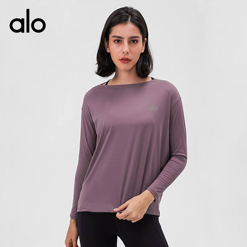 Alo long sleeve lounge green yoga