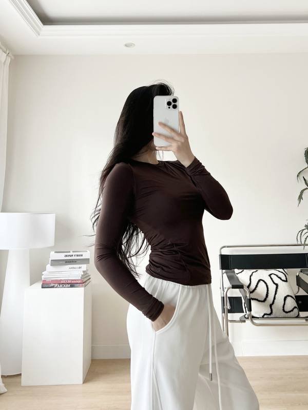 Lululemon Nulu long sleeve yoga brown