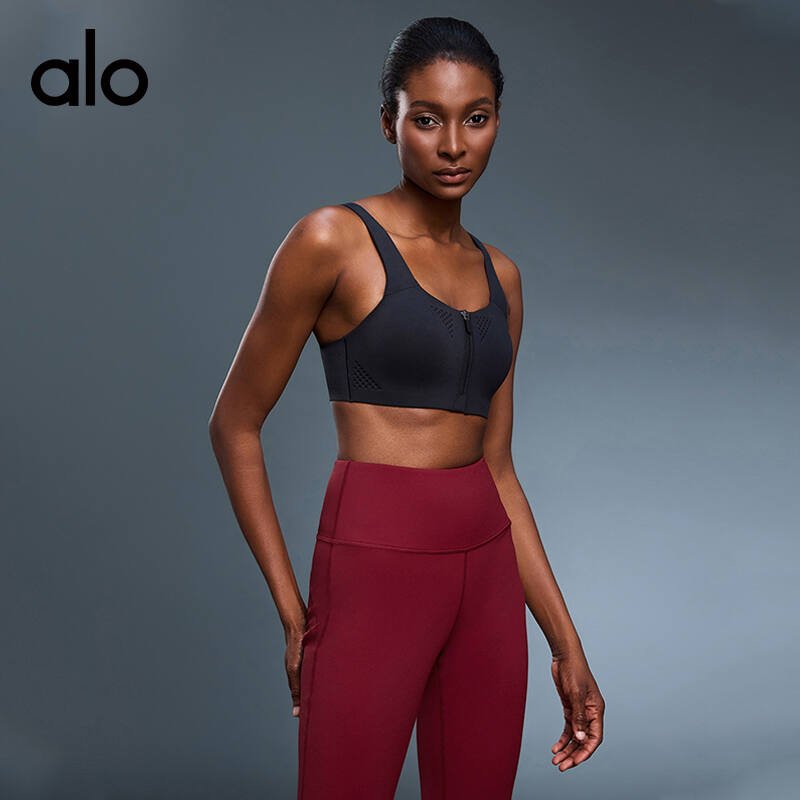 Alo black sports bra photo 2