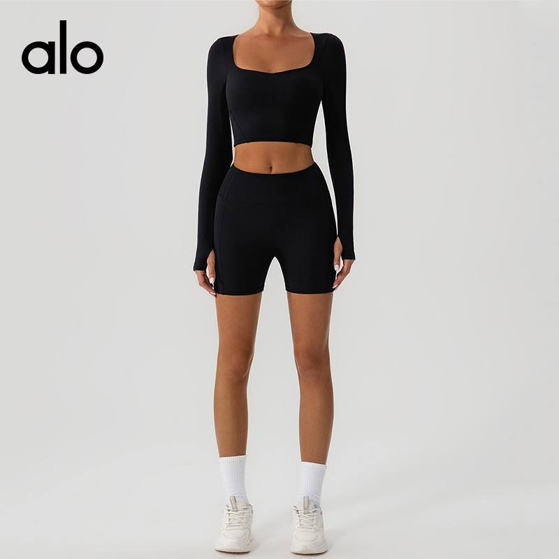 Alo set training red yoga
