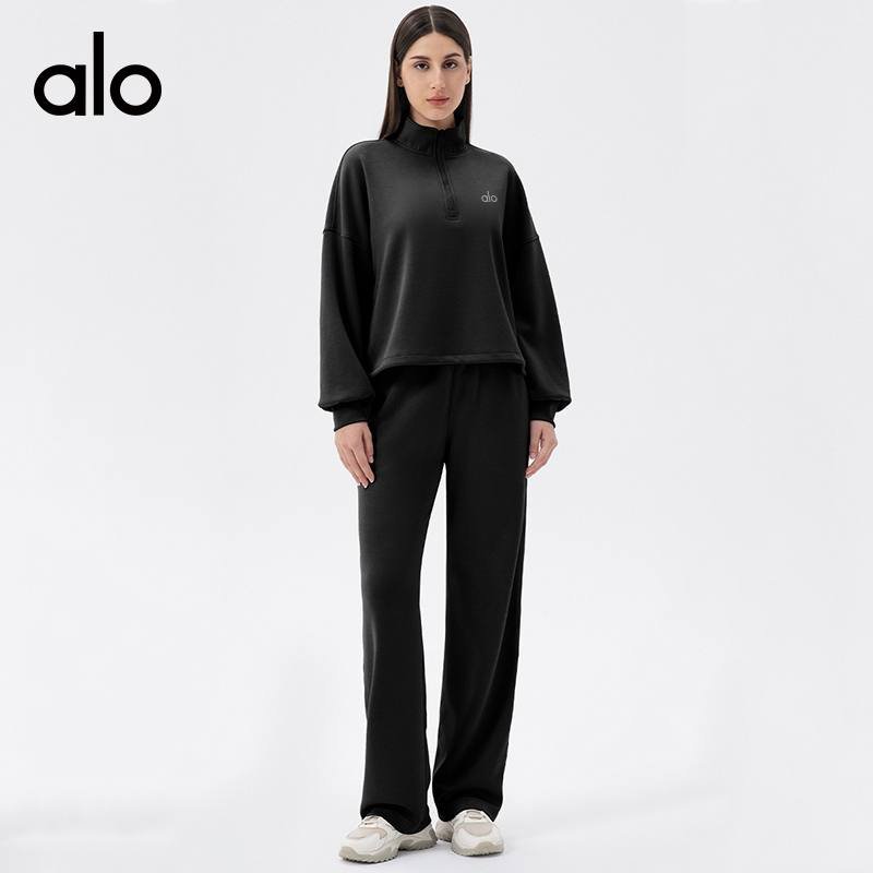 Alo long sleeve lounge gray yoga