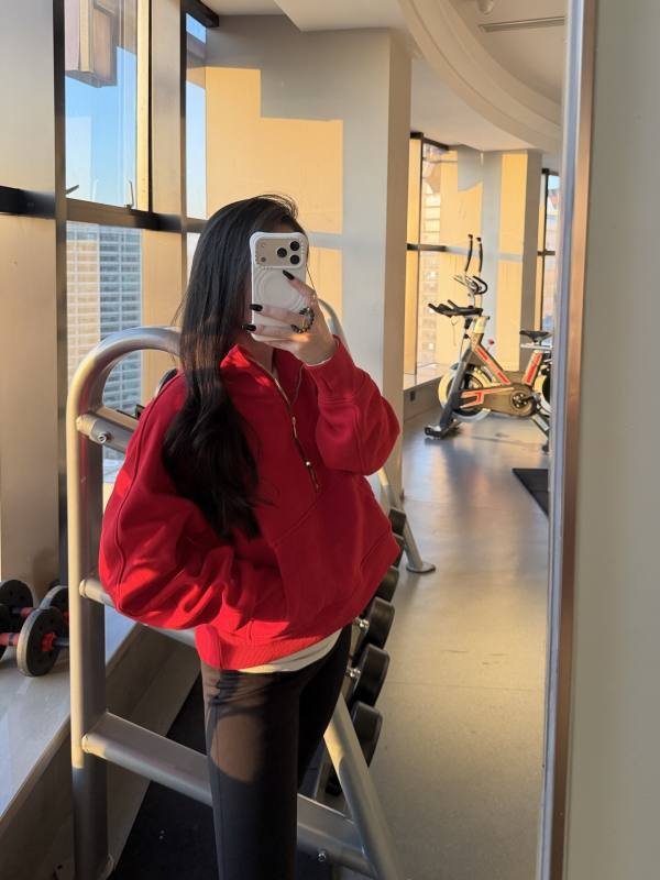 Lululemon Scuba jacket lounge red yoga