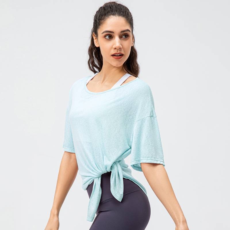 Camiseta Lululemon yoga negra y gris